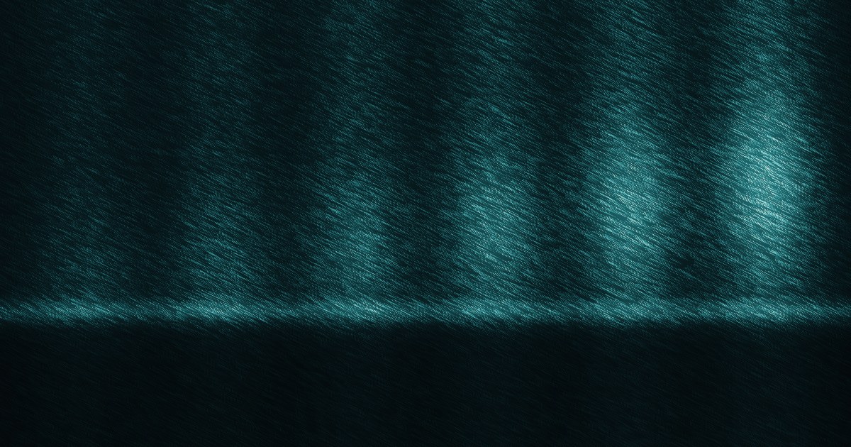 Petrol and aqua artwork of glowing panels marching rightward, each brighter than the last